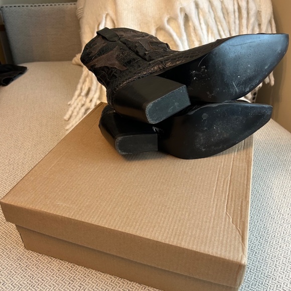 Veari Western Cowboy Boots Black - Picture 6 of 9